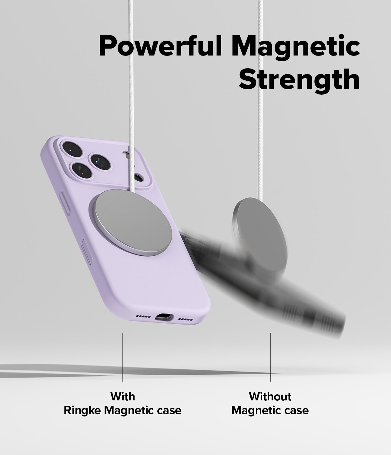 Silicone Magnetic Case iPhone 17 Pro Max Light Purple