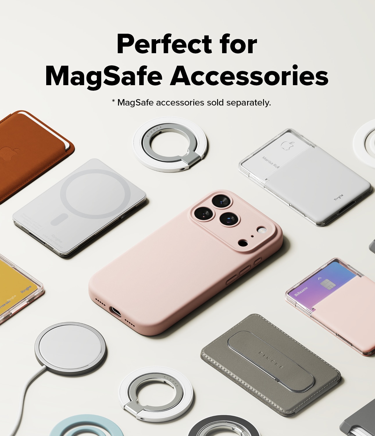 Silicone Magnetic Case iPhone 17 Pro Pink Sand