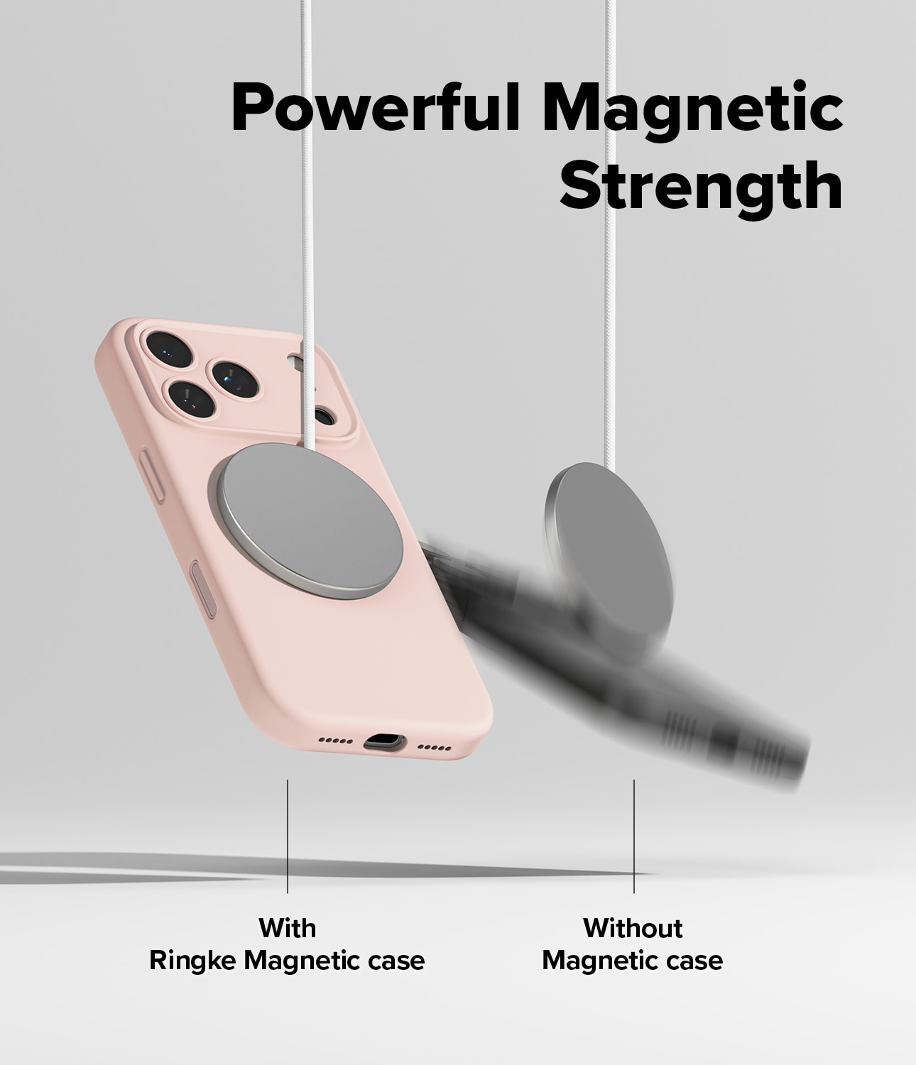 Silicone Magnetic Case iPhone 17 Pro Pink Sand