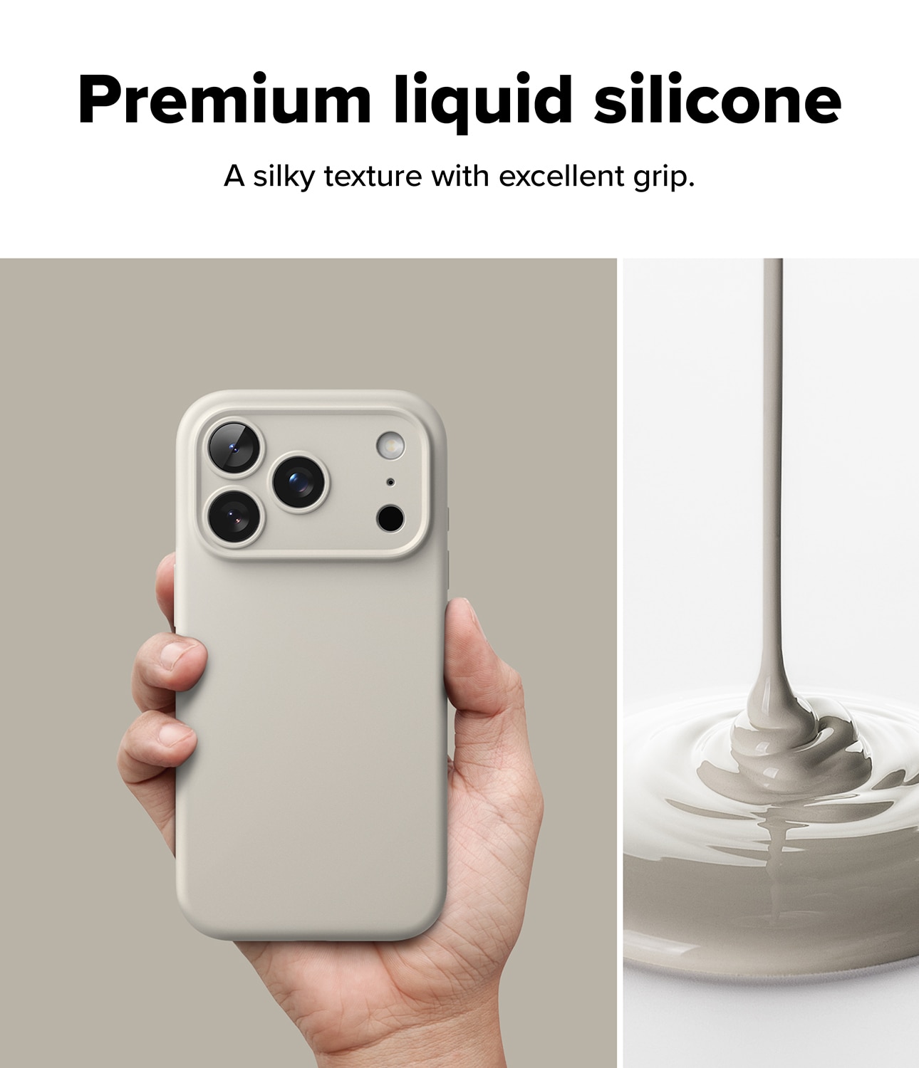 Silicone Magnetic Case iPhone 17 Pro Max Stone