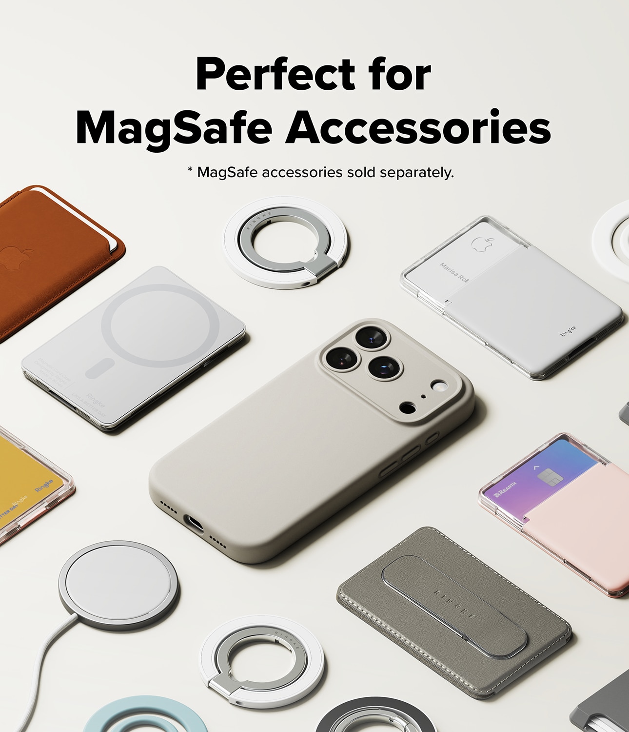 Silicone Magnetic Case iPhone 17 Pro Max Stone