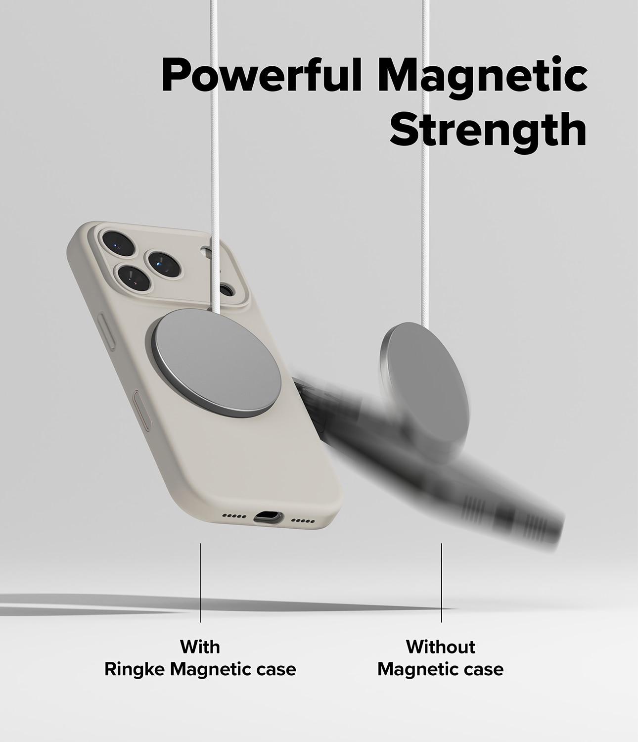 Silicone Magnetic Case iPhone 17 Pro Max Stone