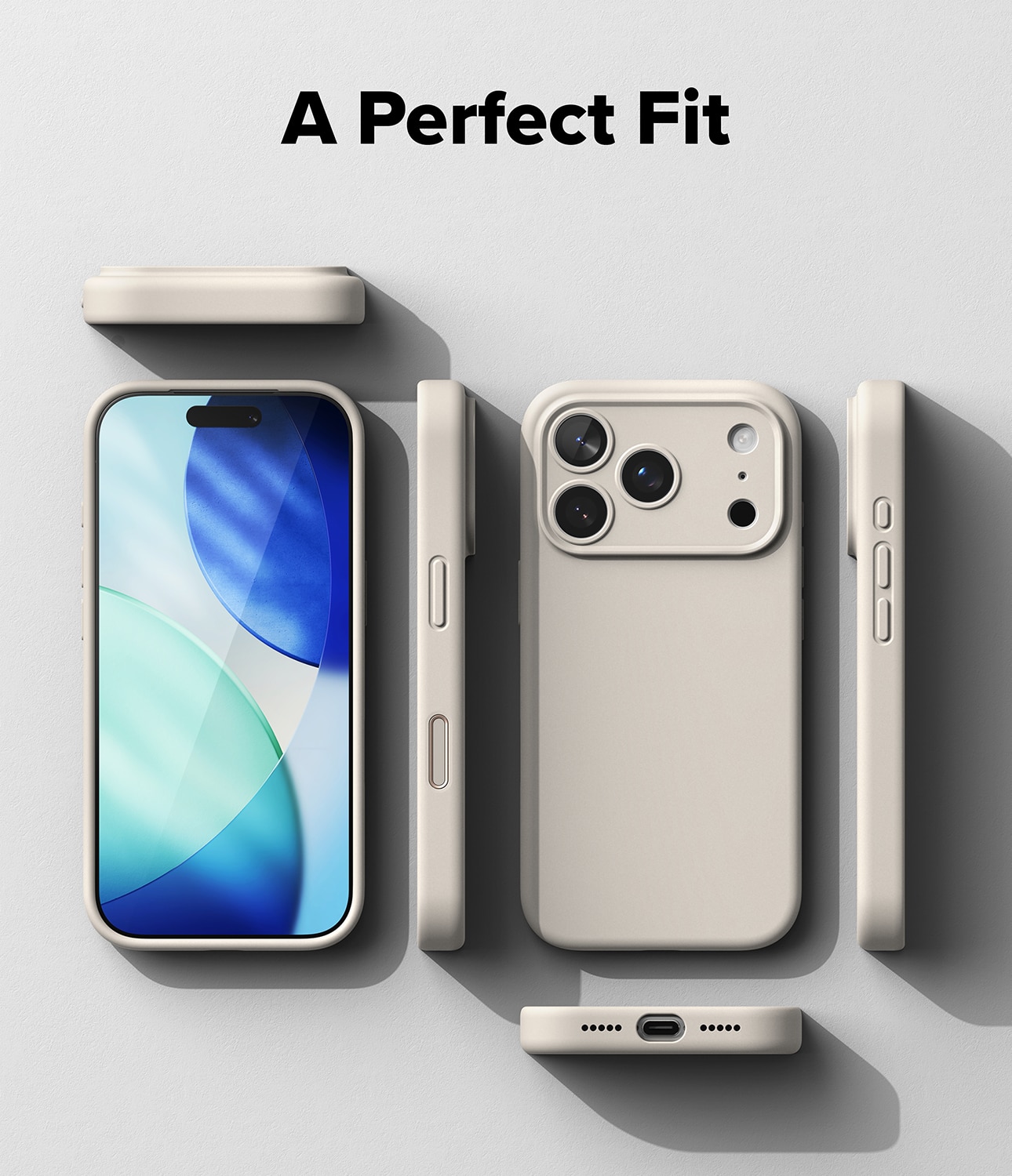 Silicone Magnetic Case iPhone 17 Pro Max Stone