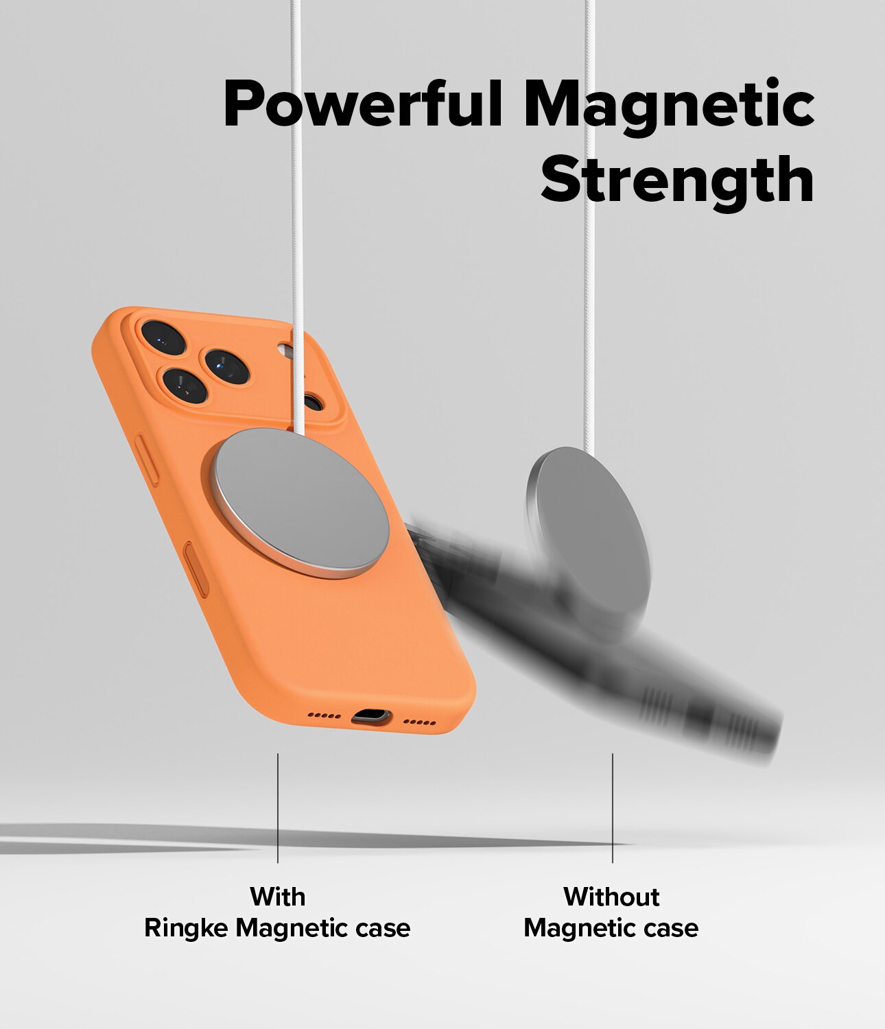 Silicone Magnetic Case iPhone 17 Pro Tangerine