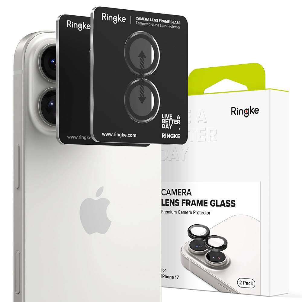 Camera Lens Frame Glass (2 Stück) iPhone 17 Black