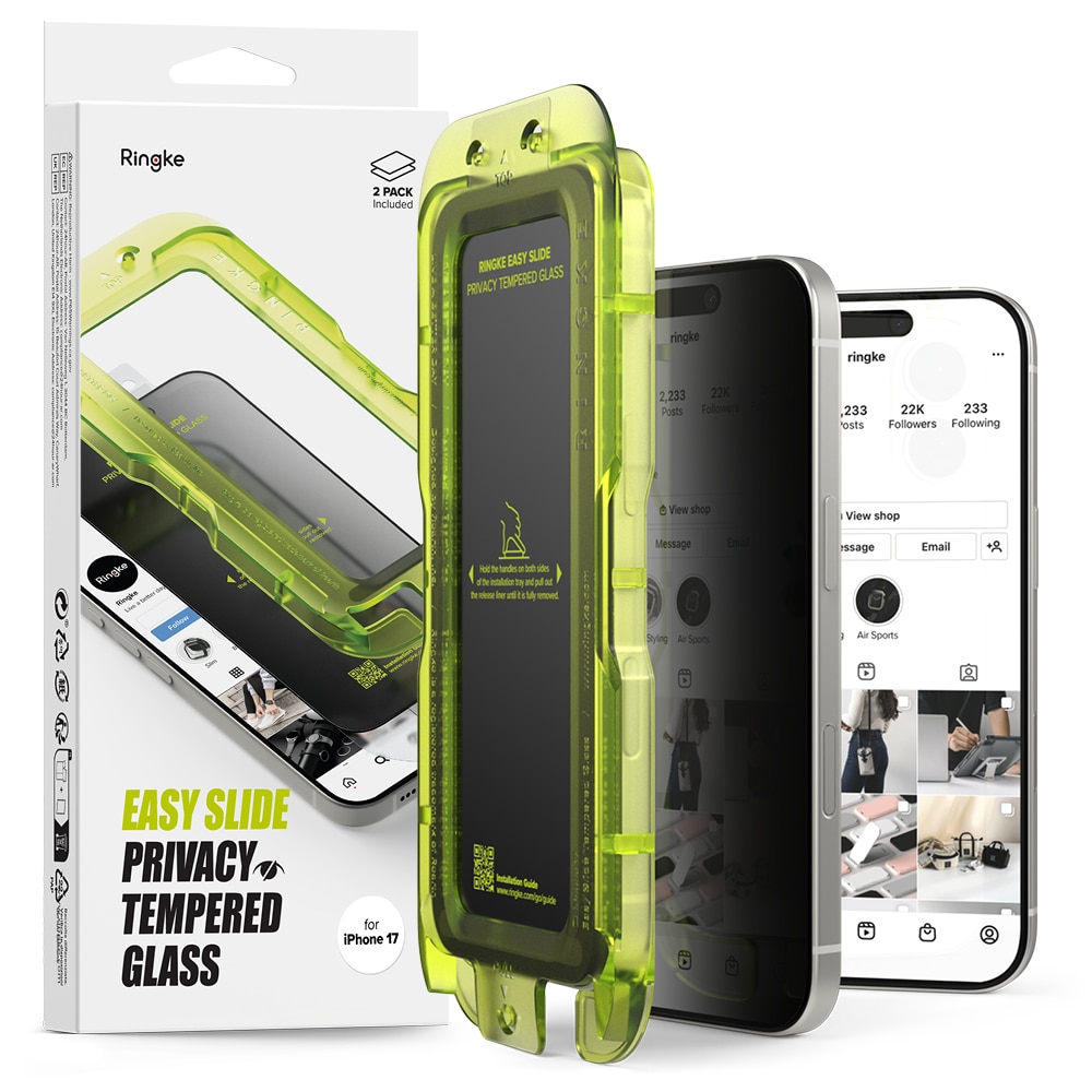 Easy Slide Privacy Glass (2 Stück) iPhone 17