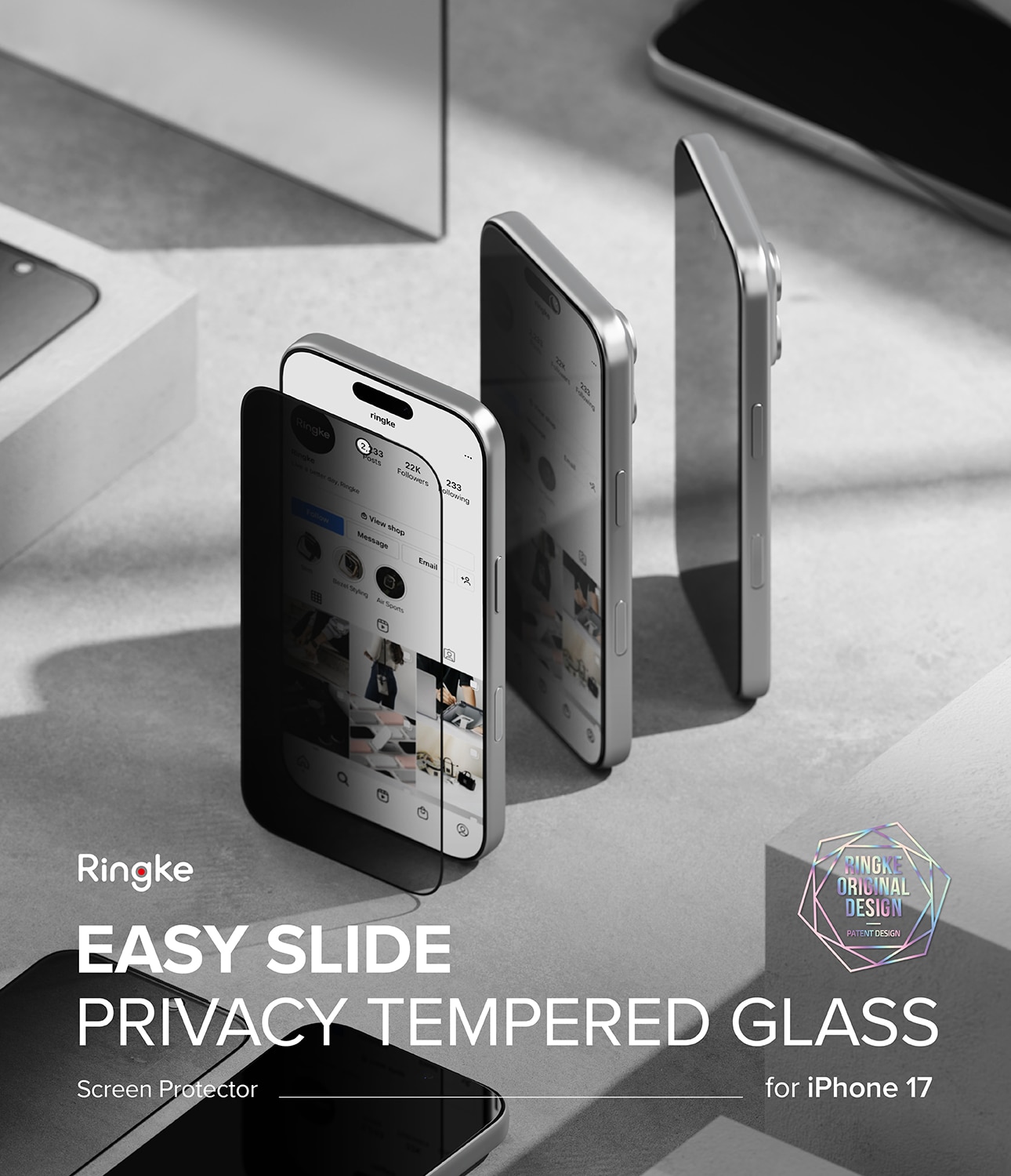 Easy Slide Privacy Glass (2 Stück) iPhone 17