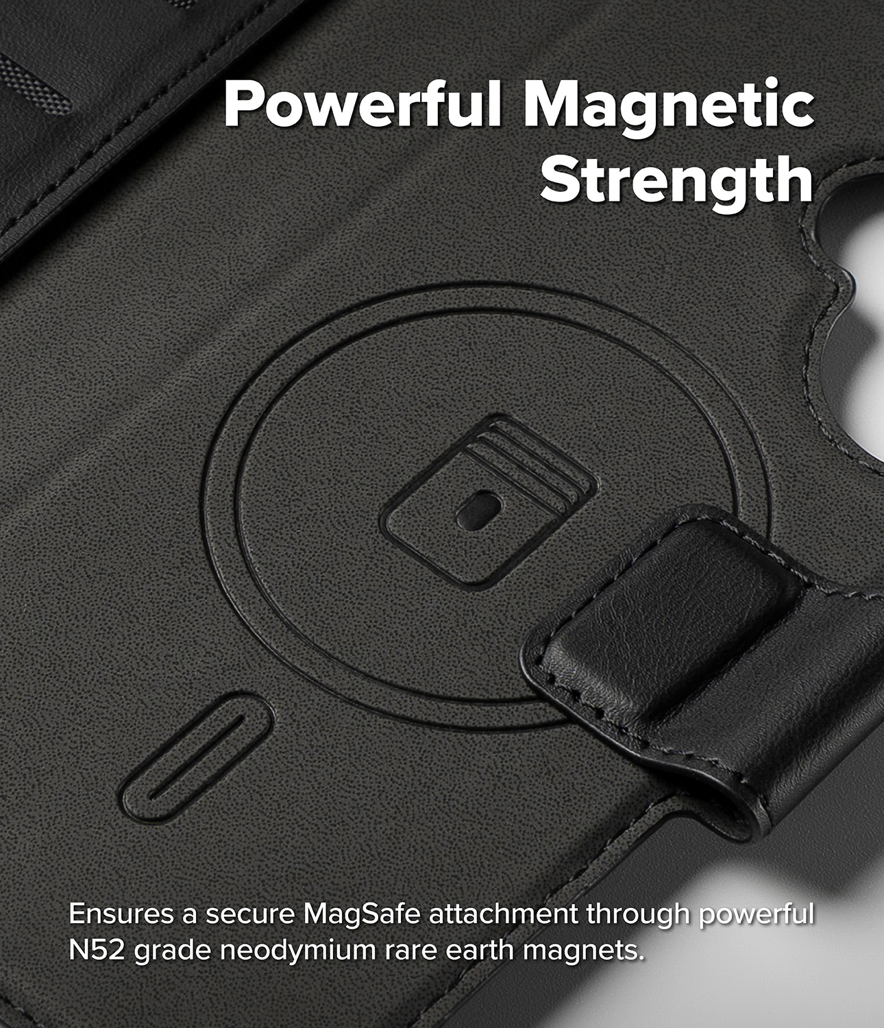 iPhone 17 Folio Grip Wallet Magnetic Black
