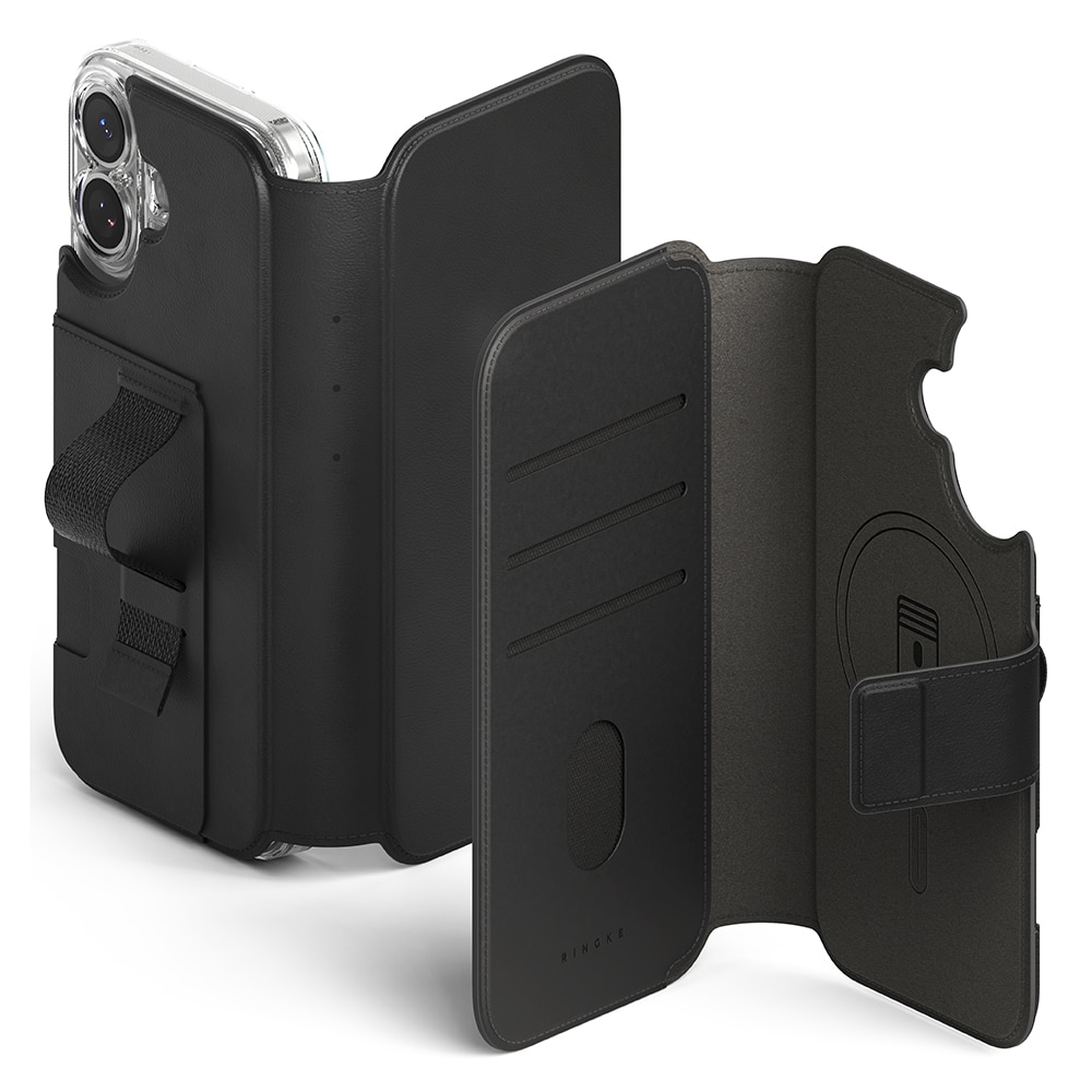 iPhone 17 Folio Grip Wallet Magnetic Black