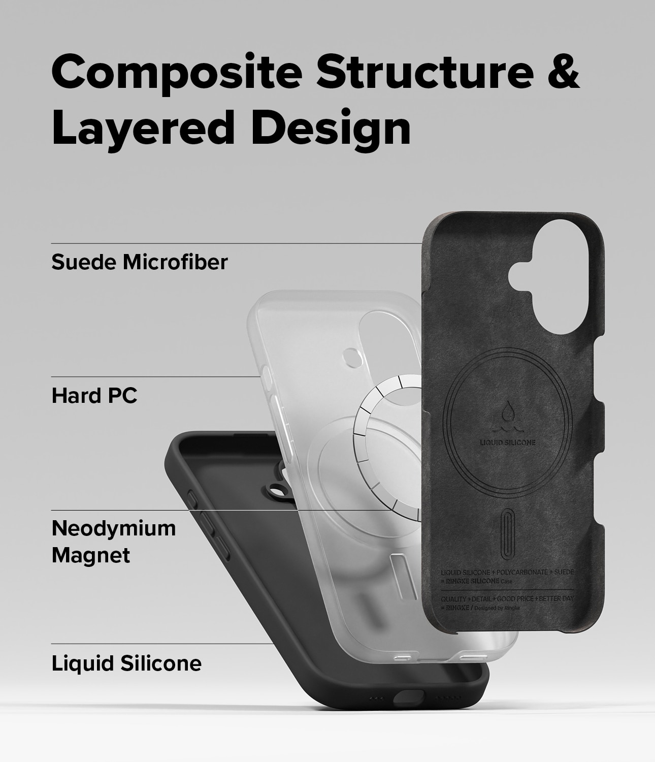 Silicone Magnetic Case iPhone 17 Black