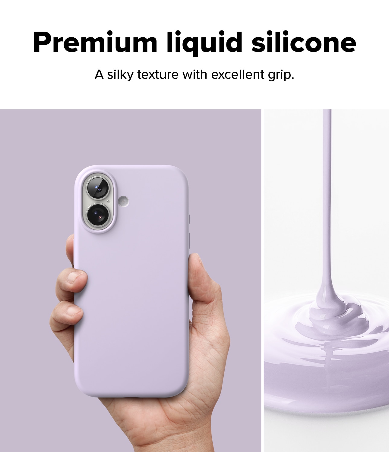 Silicone Magnetic Case iPhone 17 Light Purple