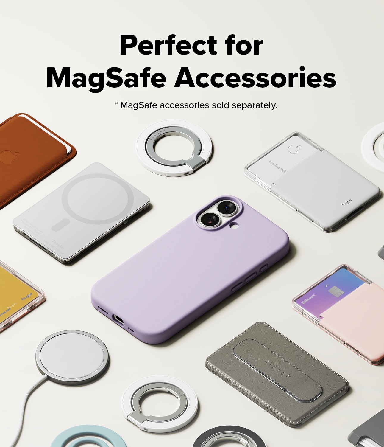 Silicone Magnetic Case iPhone 17 Light Purple