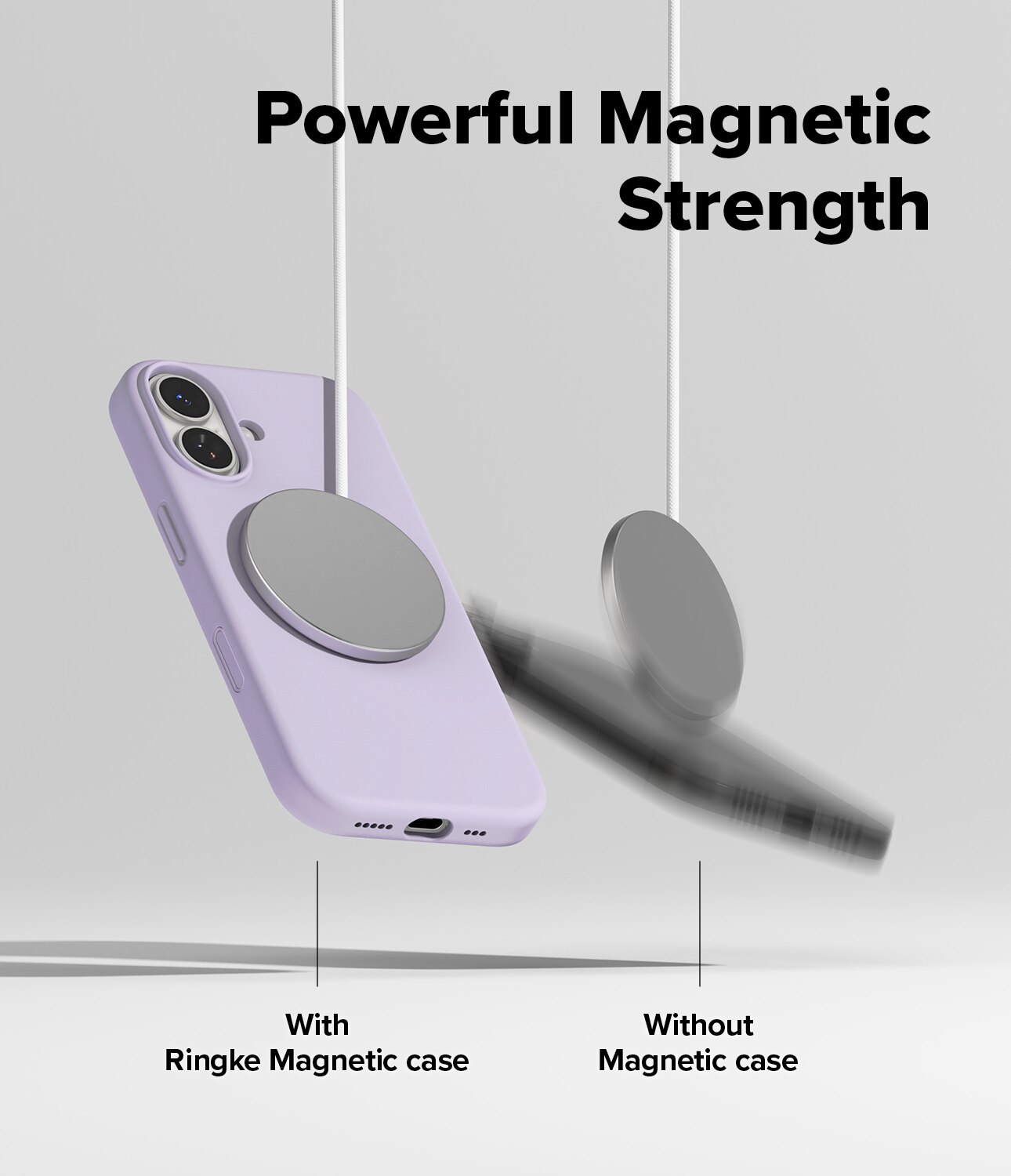 Silicone Magnetic Case iPhone 17 Light Purple