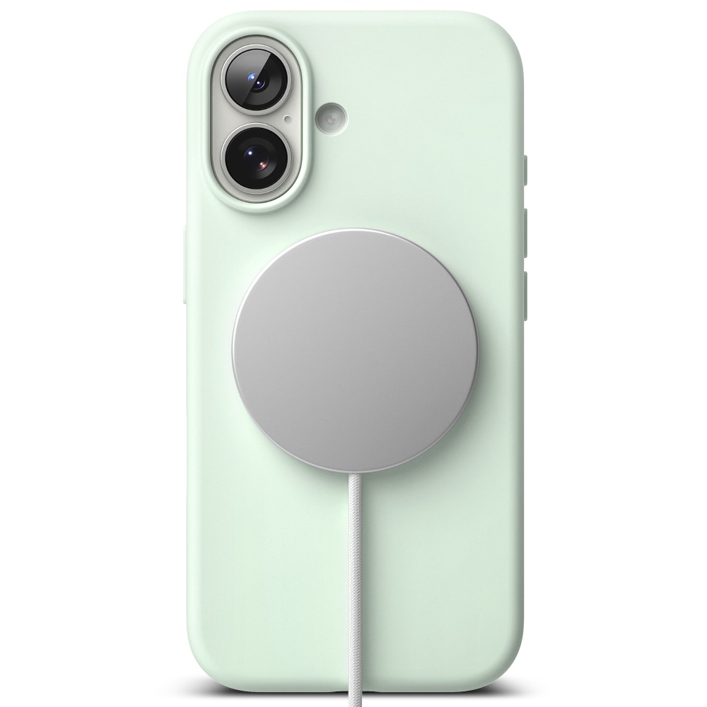 Silicone Magnetic Case iPhone 17 Soft Mint