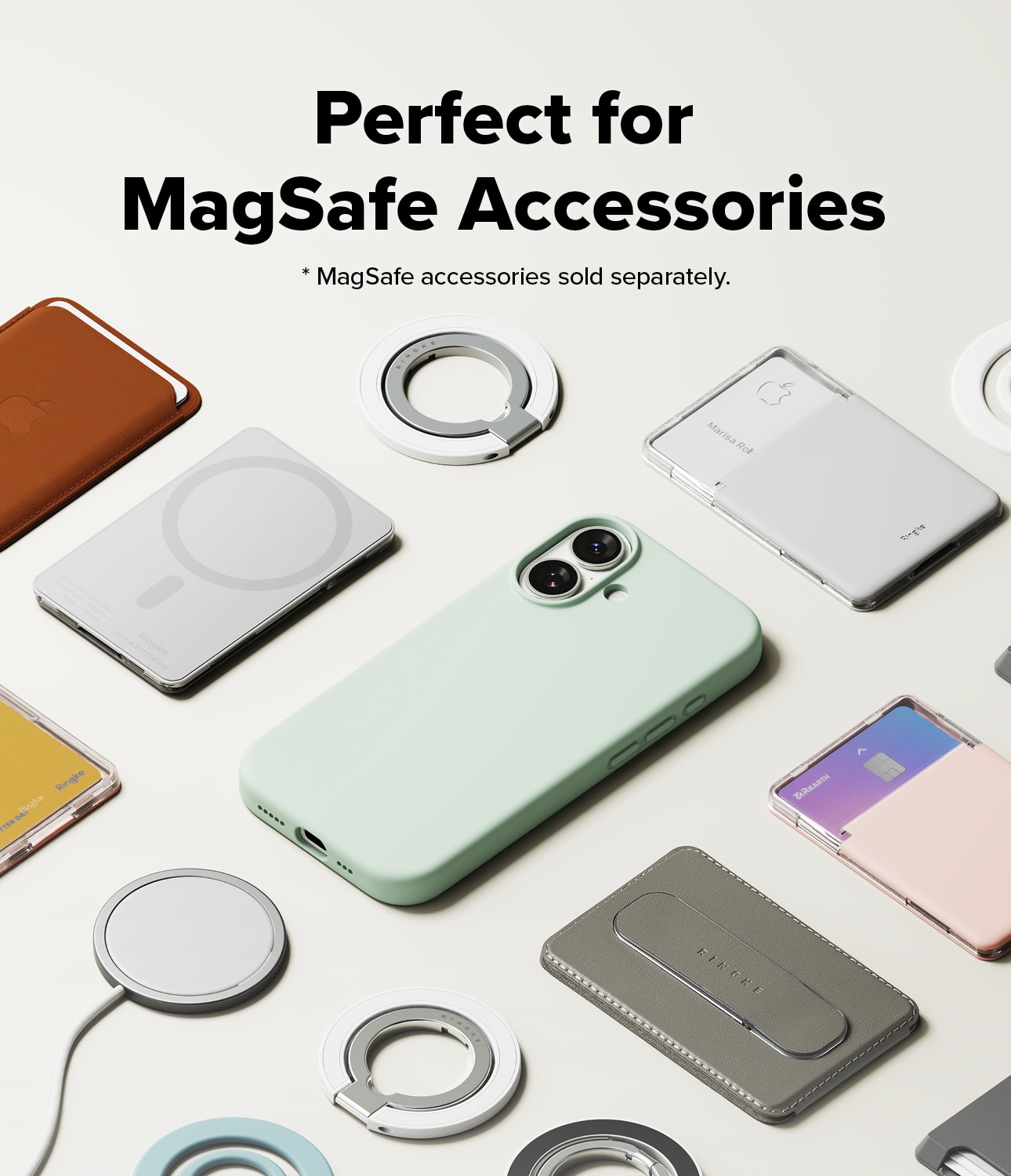 Silicone Magnetic Case iPhone 17 Soft Mint