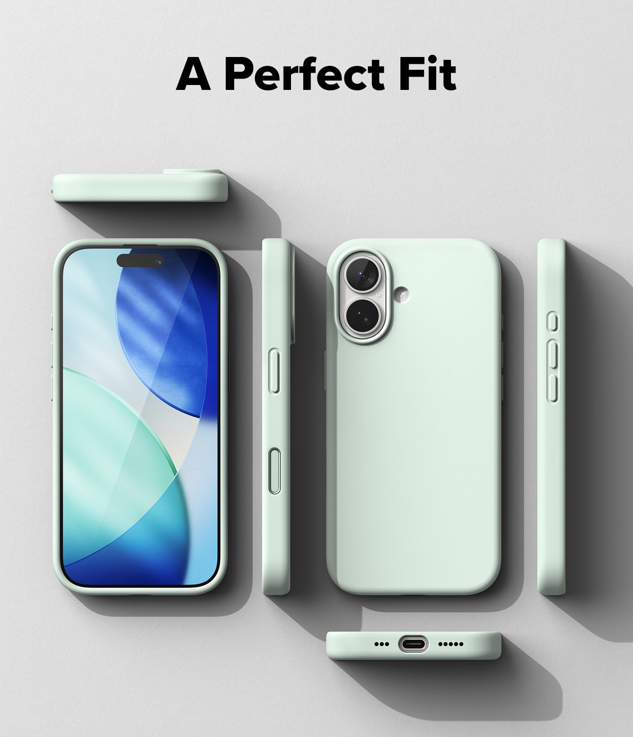 Silicone Magnetic Case iPhone 17 Soft Mint