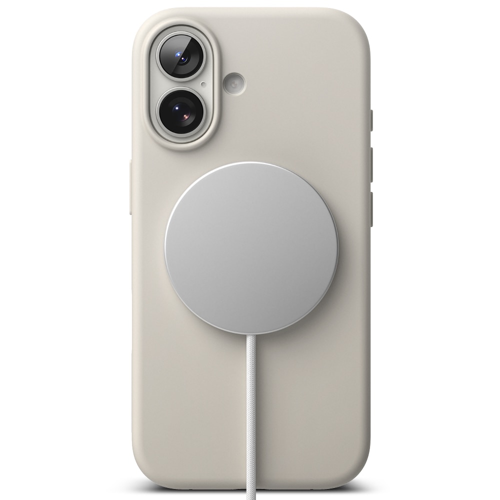 Silicone Magnetic Case iPhone 17 Stone