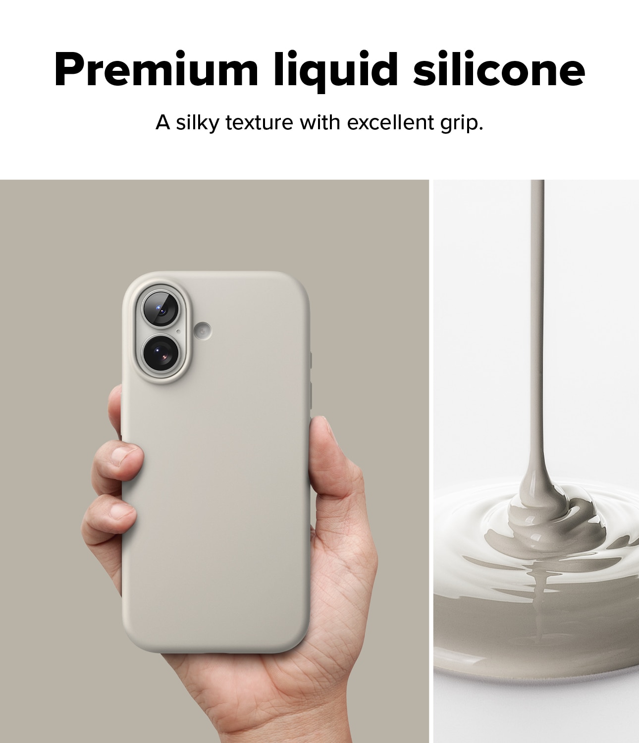 Silicone Magnetic Case iPhone 17 Stone