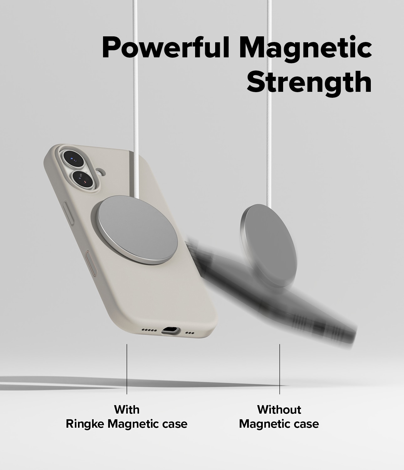 Silicone Magnetic Case iPhone 17 Stone