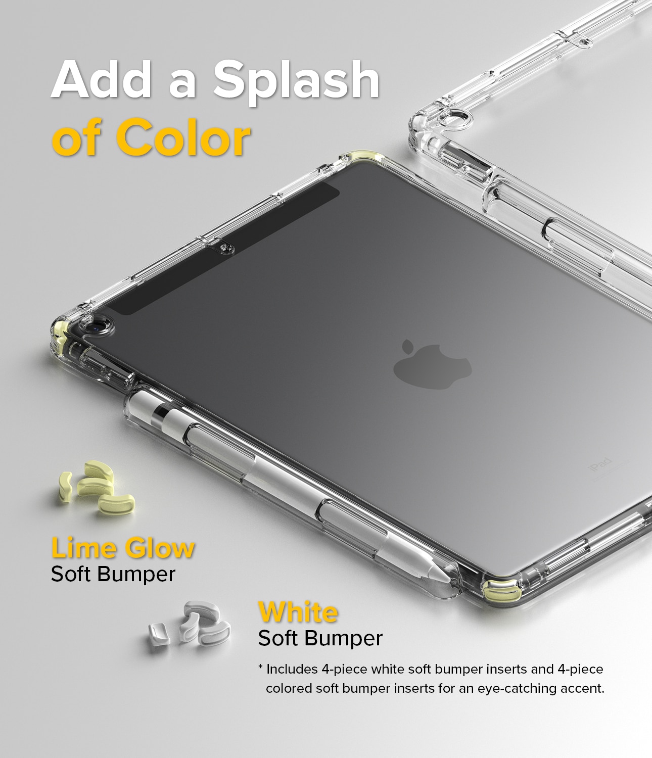 Fusion Plus Case iPad 10.2 9th Gen (2021) White/Lime Glow