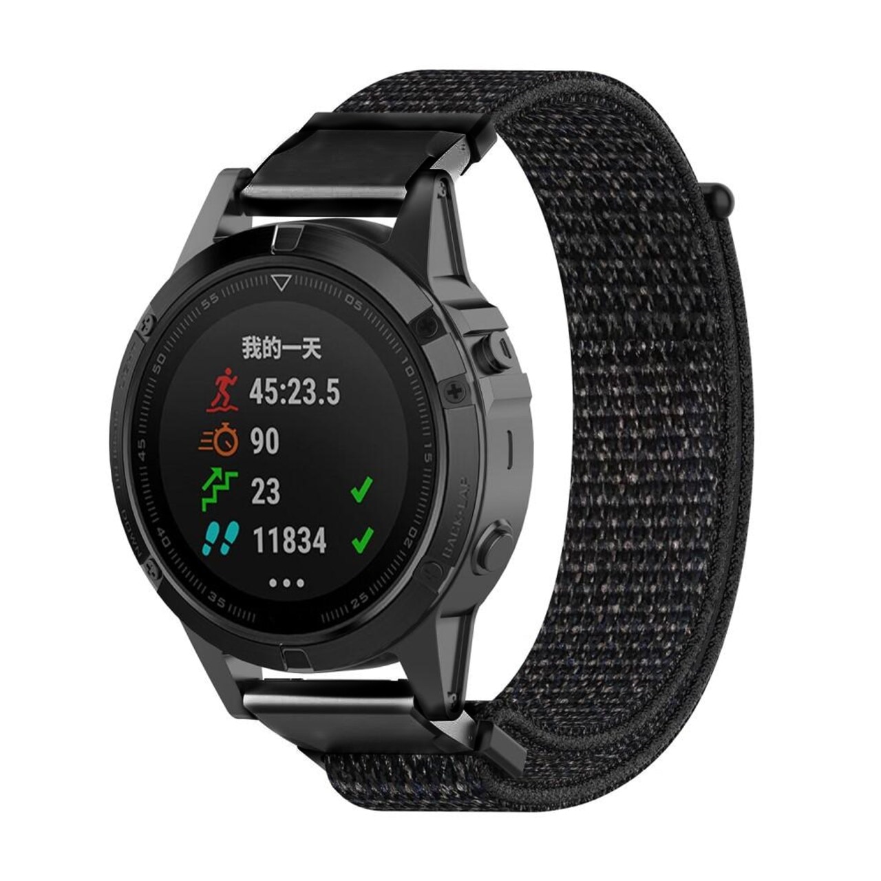 Garmin Fenix 5/5 Plus Nylon-Armband schwarz