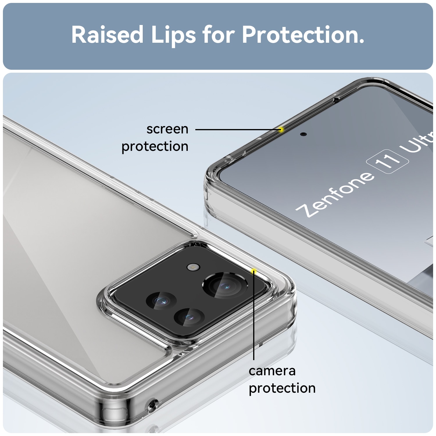 Asus Zenfone 11 Ultra Hybride Handyhülle Crystal Hybrid durchsichtig