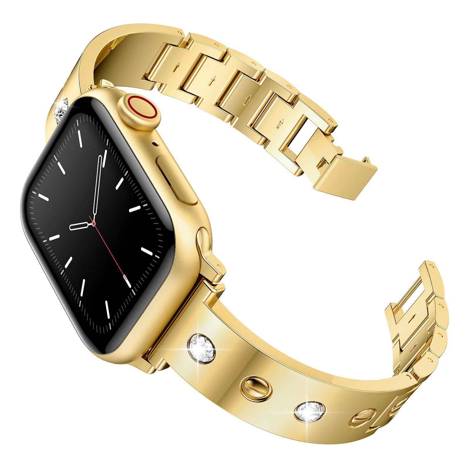 Bangle Diamond Bracelet Apple Watch 41mm Series 9 gold