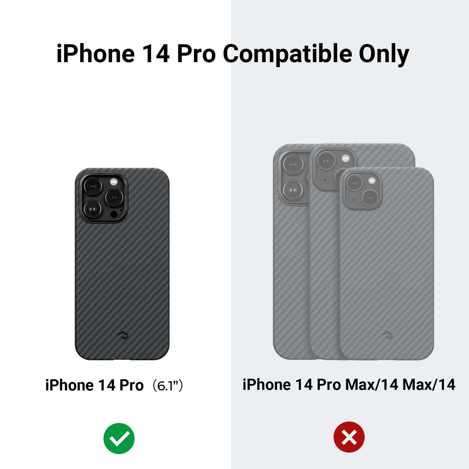 MagEZ Case 3 1500D Hülle iPhone 14 Pro Black/Grey
