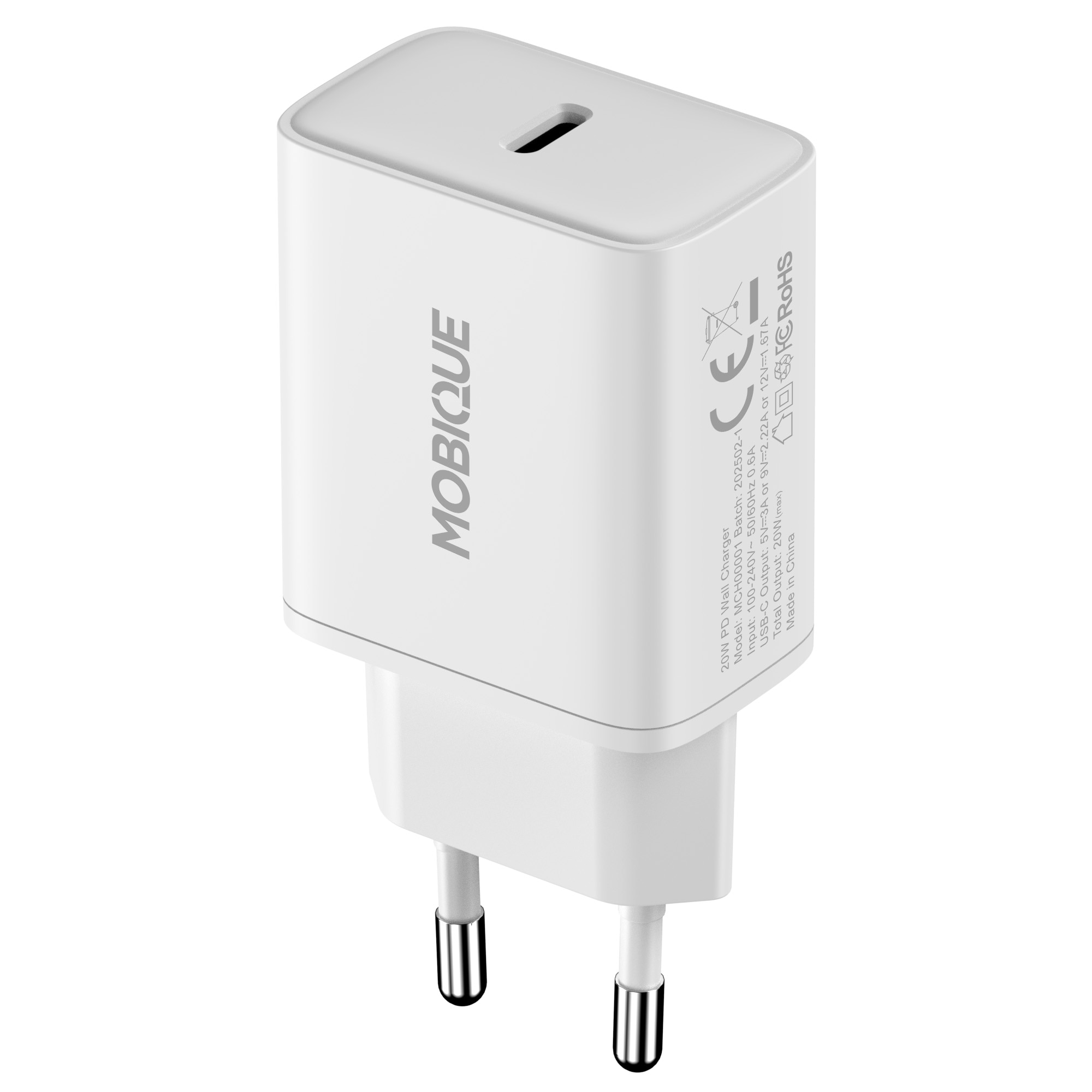 Zwei-in-eins-Ladegerät iPhone Air -  2m-Kabel und Wandladegerät USB-C Weiß