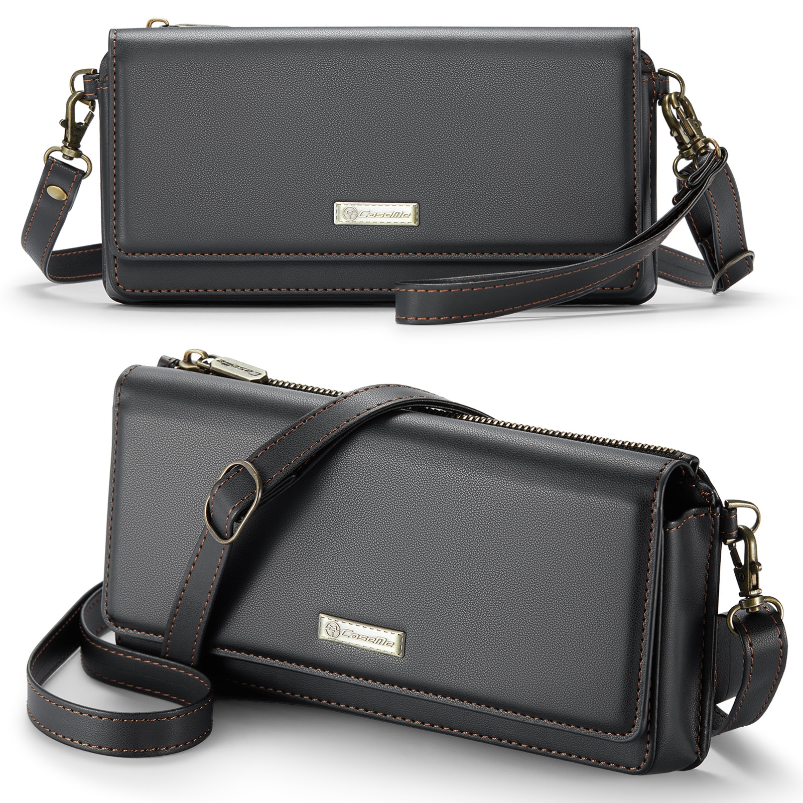 Universal Crossbody Brieftasche schwarz