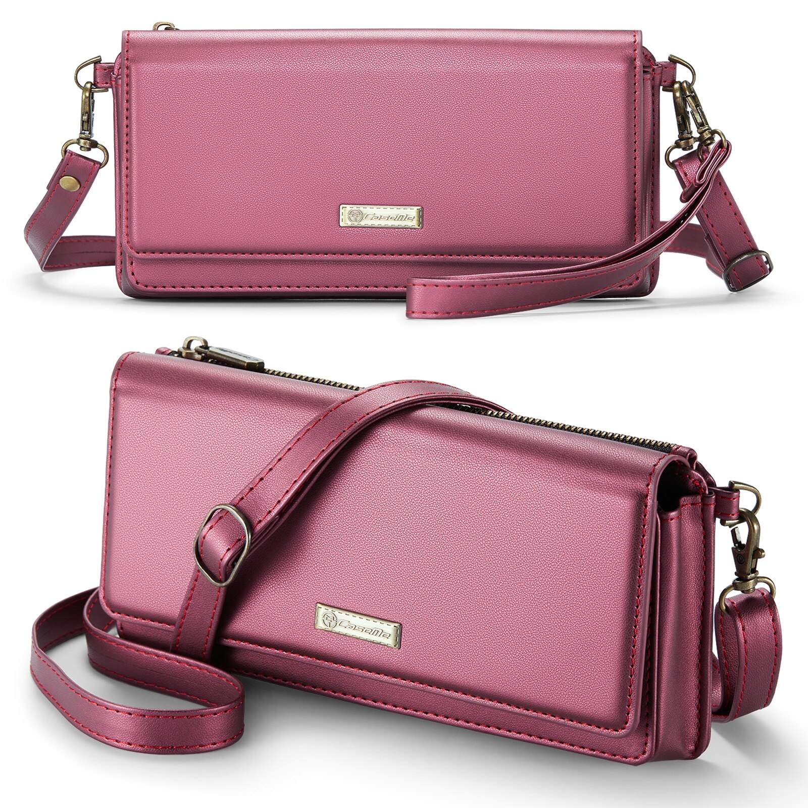 Universal Crossbody Brieftasche burgund