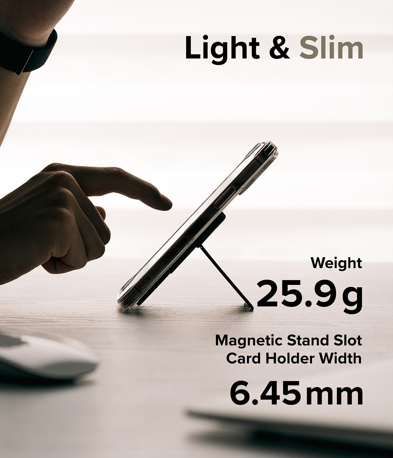 Magnetic Stand Slot Card Holder MagSafe Clear Mist