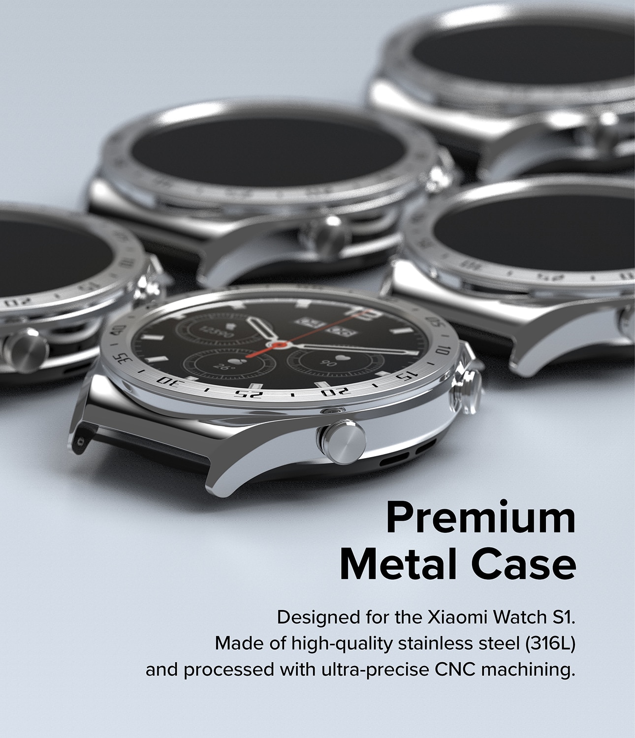 Bezel Styling Xiaomi Watch S1 Silber