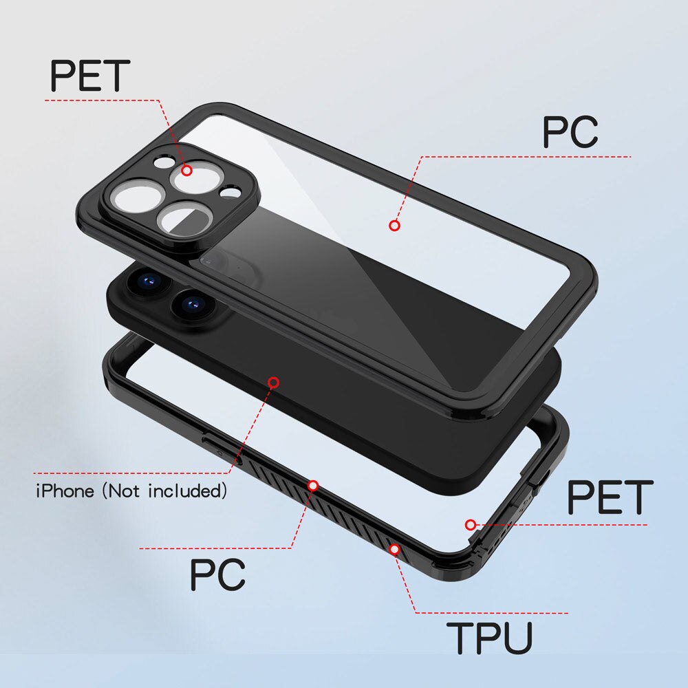 MX Waterproof Case iPhone 15 Pro Black