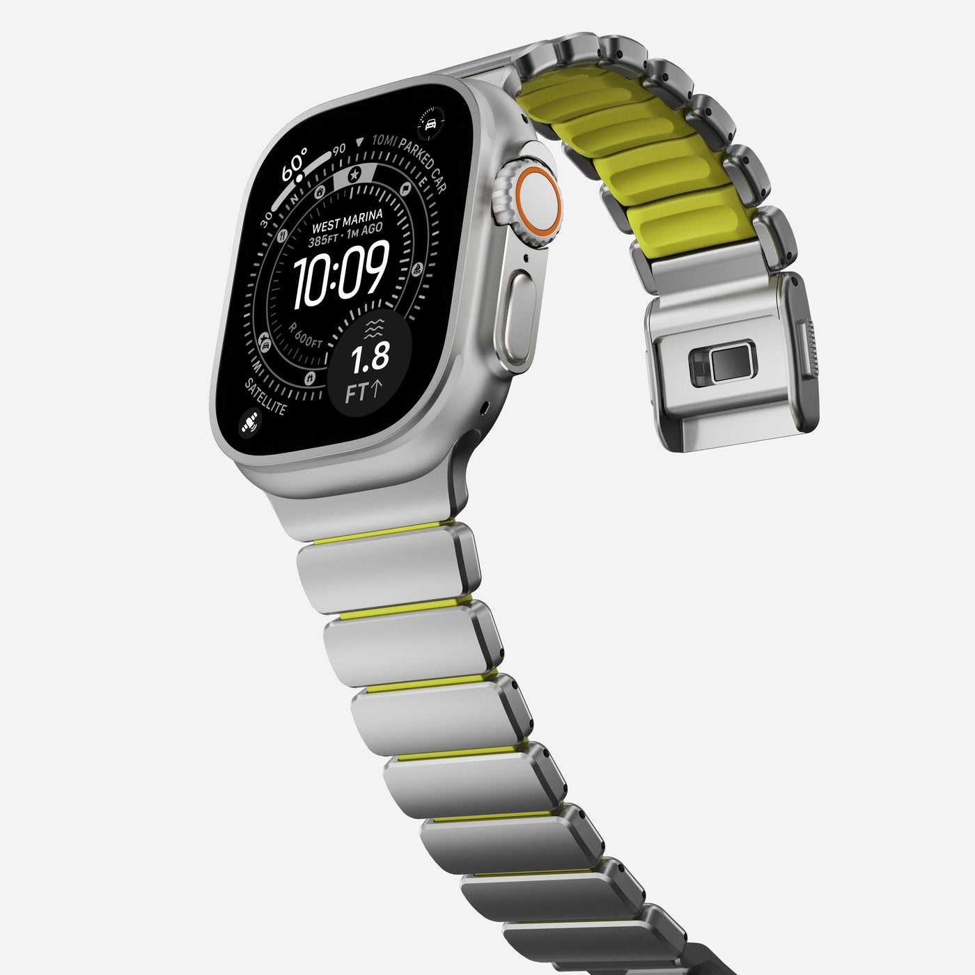 Stratos Band Apple Watch Series 9 45mm Natural Titanium - Volt