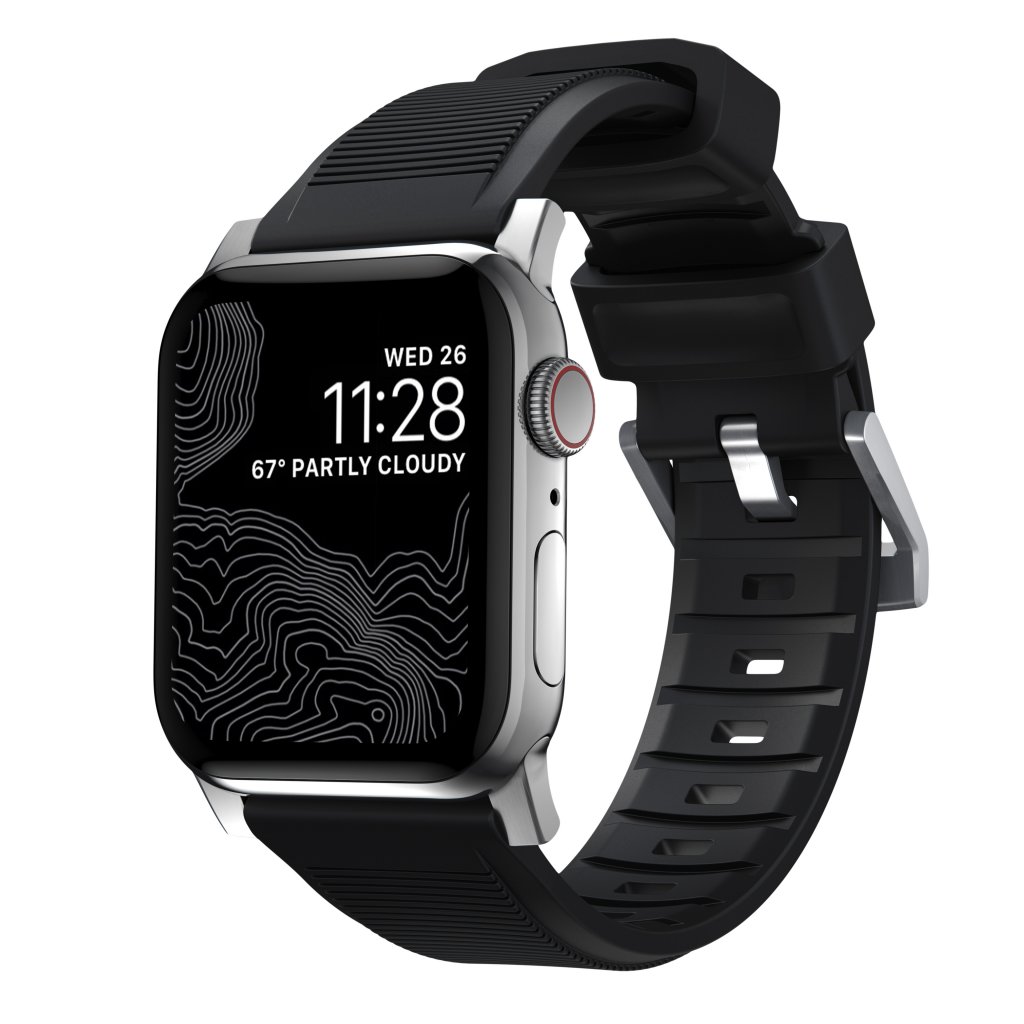 Apple Watch 40mm Rugged Band Black (Silver Hardware)