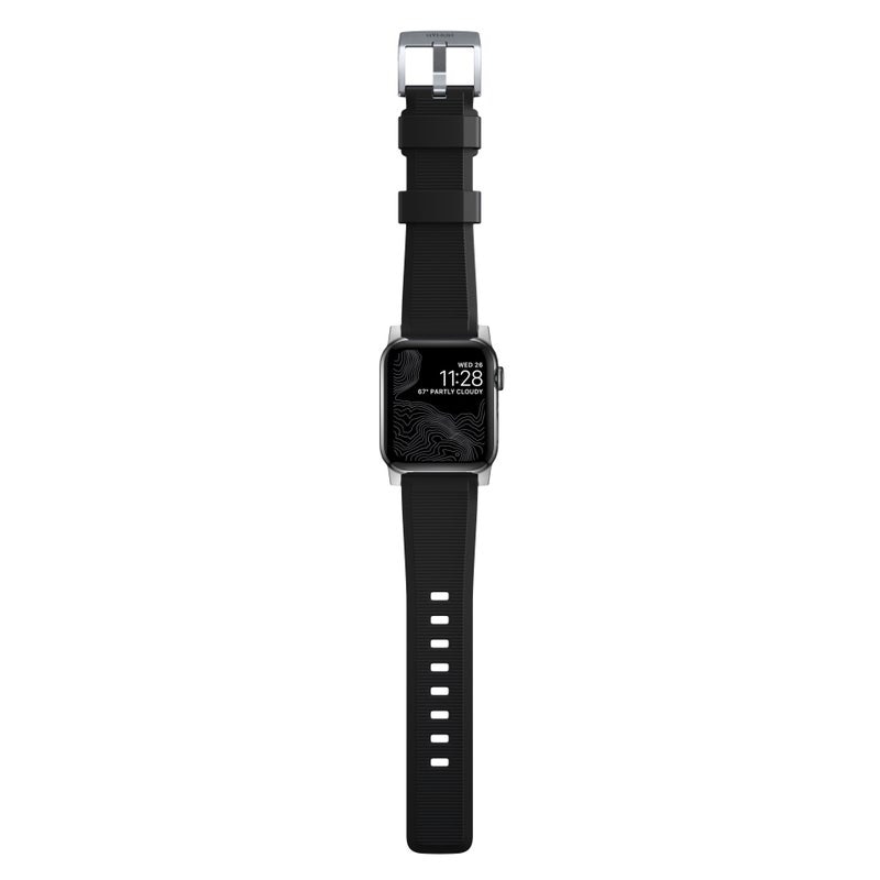 Apple Watch 41mm Series 8 Rugged Band Black (Silver Hardware)