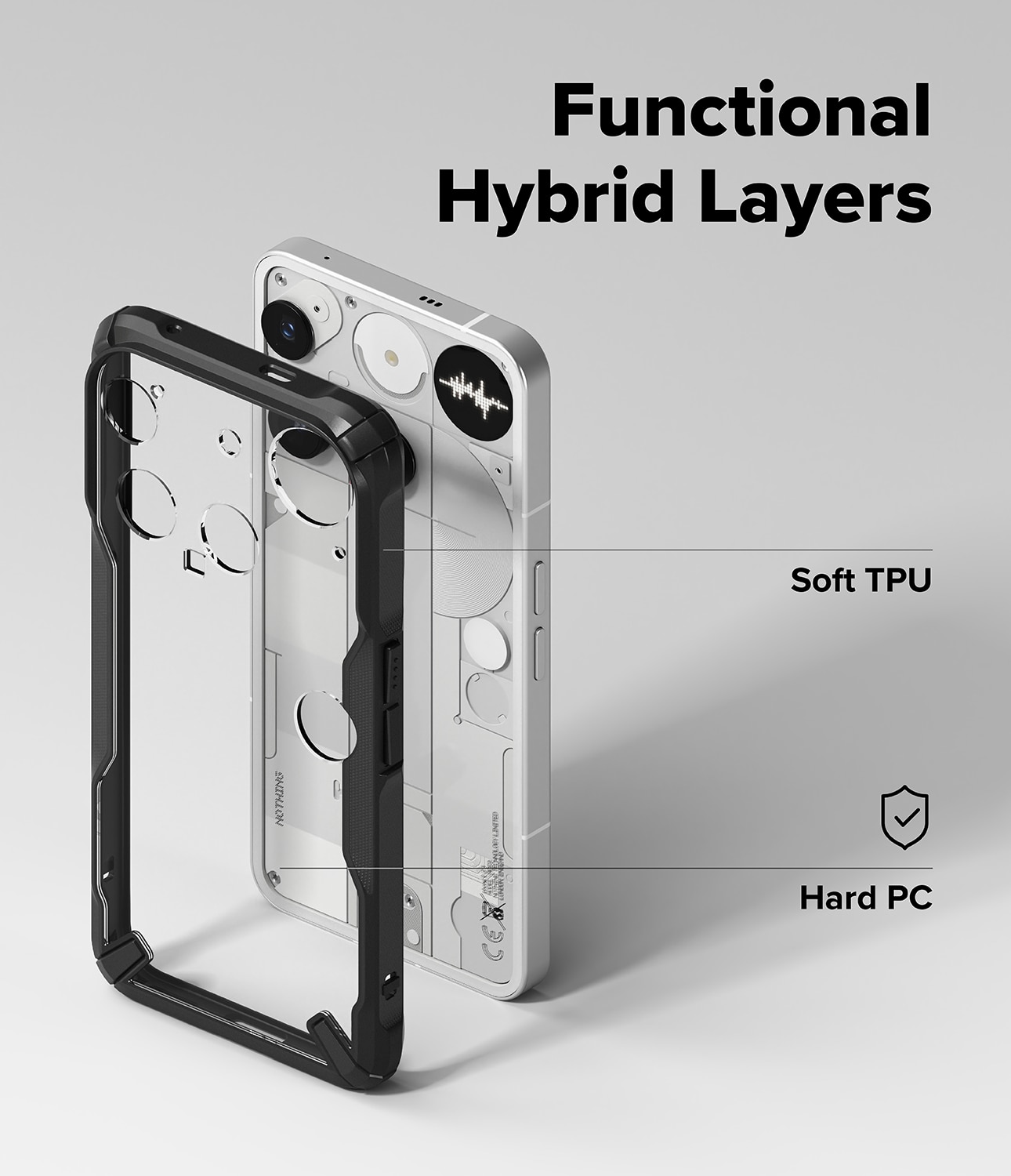 Fusion X Case Nothing Phone 3 Schwarz