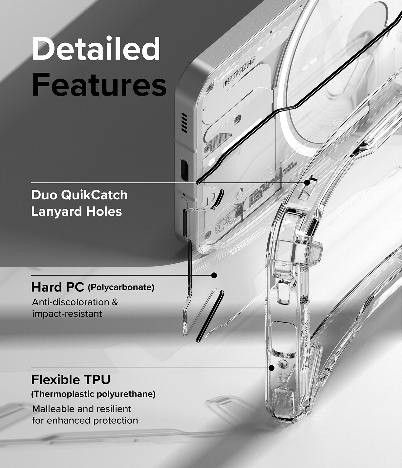 Fusion X Case Nothing Phone 1 Transparent