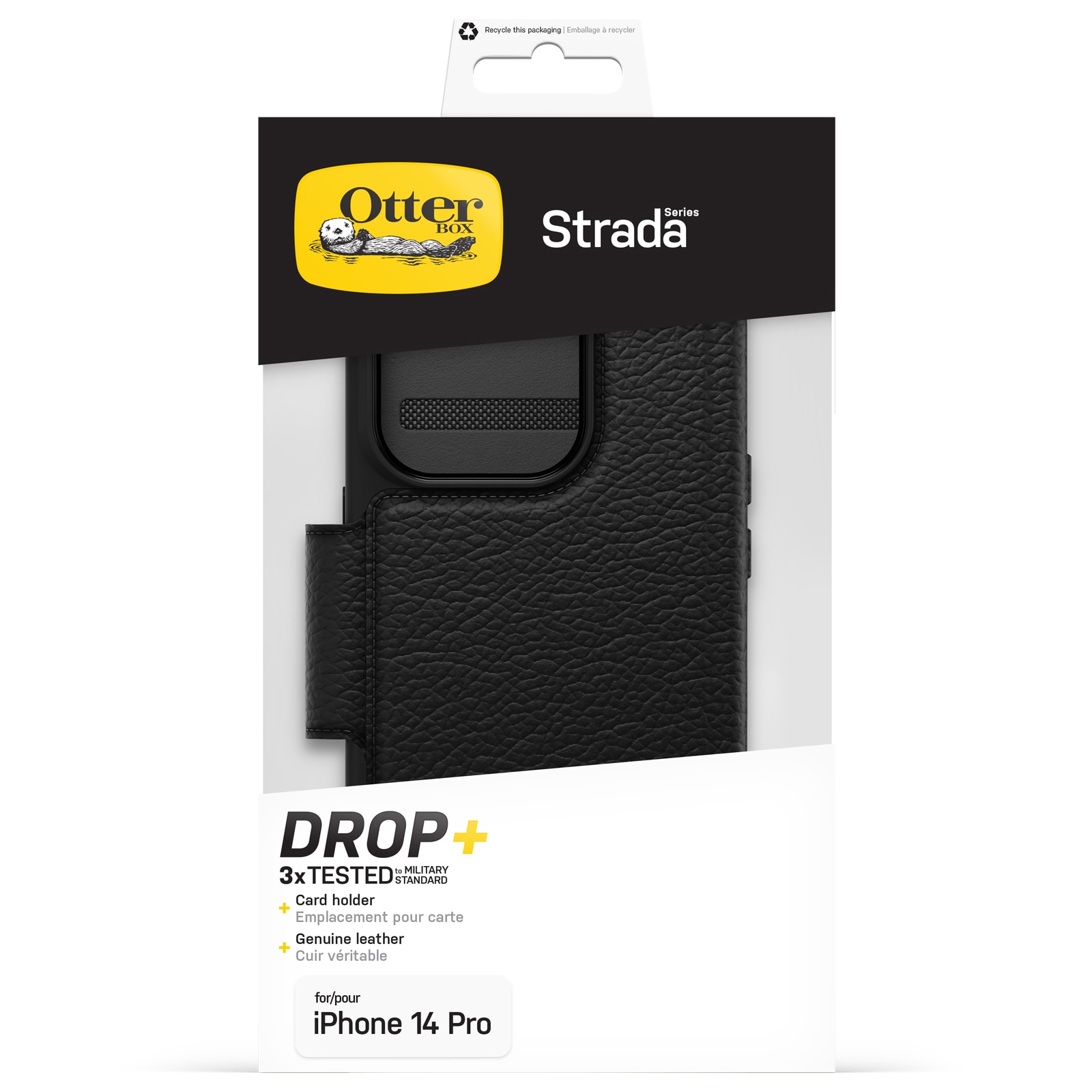 Strada Wallet Case iPhone 14 Pro Black