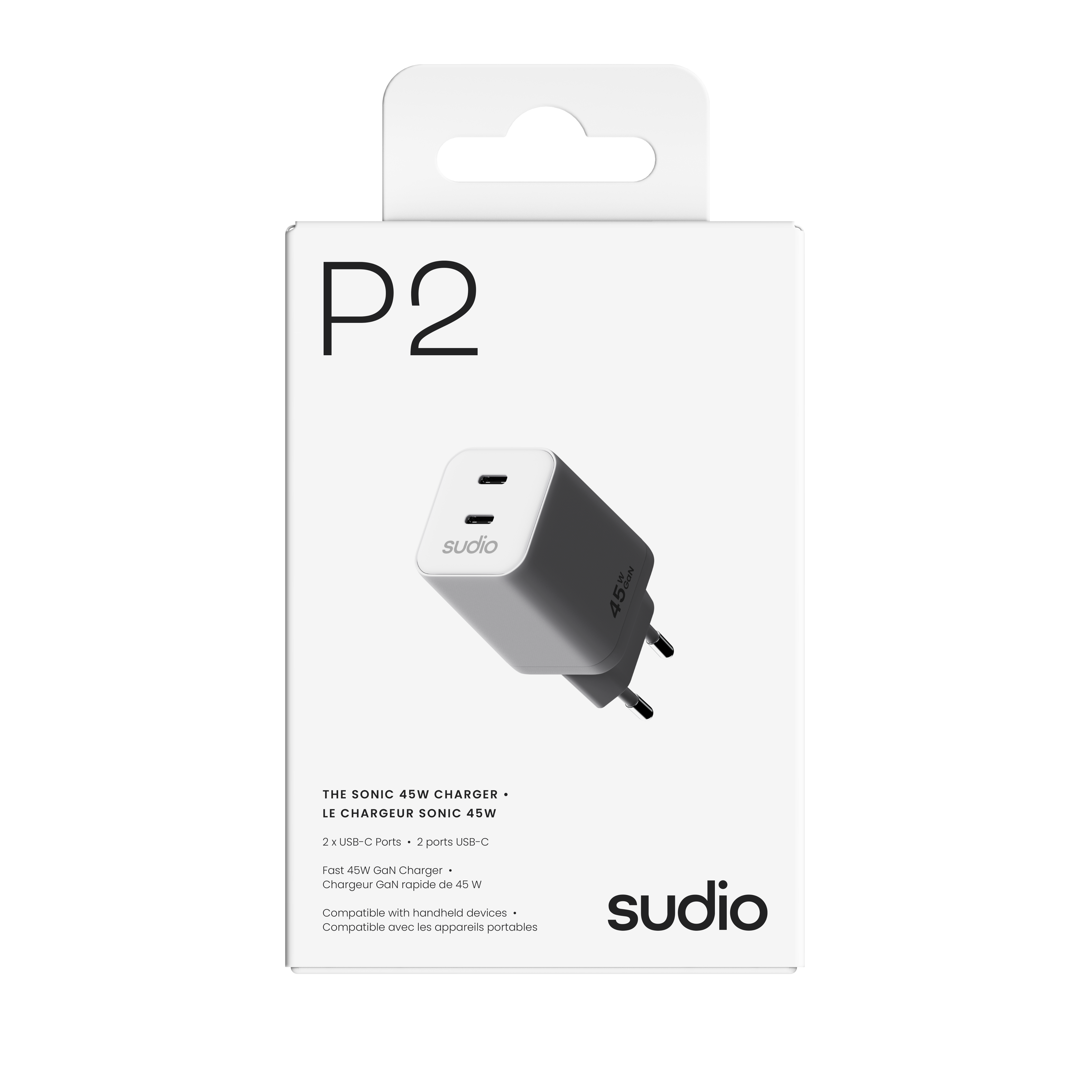 P2 Wandgeräte 45W 2 x USB-C Weiß