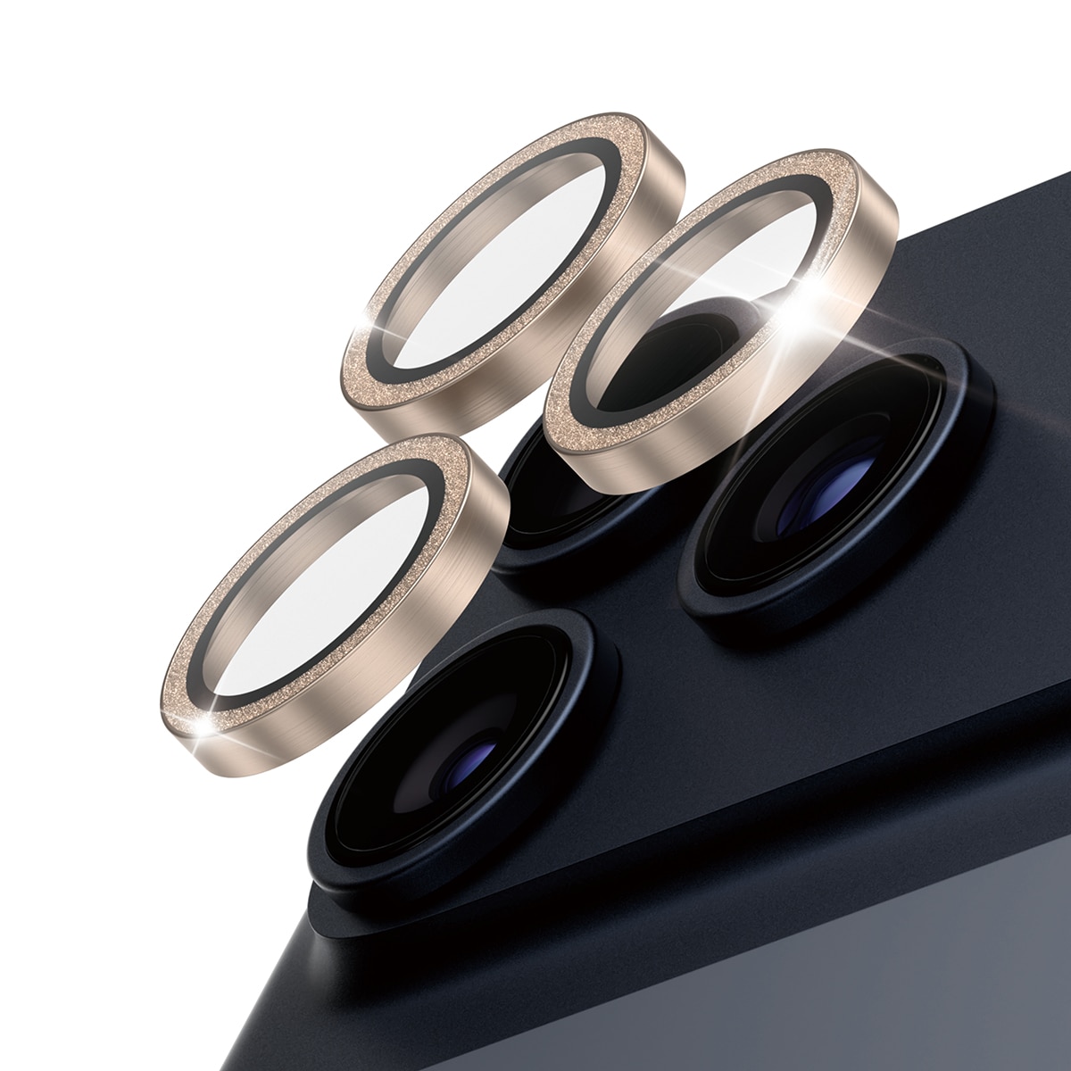 iPhone 17 Pro Hoops Camera Lens Protector Glitter Gold