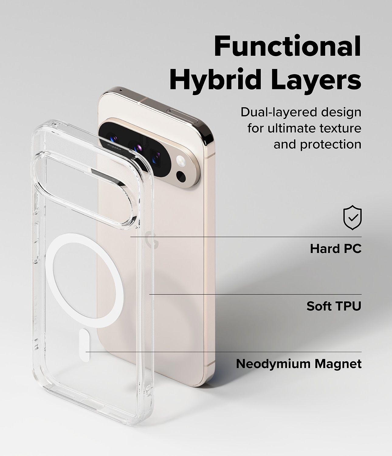 Fusion Magnetic Case Google Pixel 10 Pro XL  Transparent