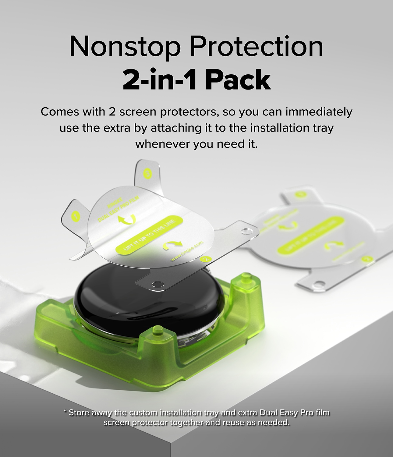 Dual Easy Pro Screen Protector (2 Stück) Google Pixel Watch 4 45mm