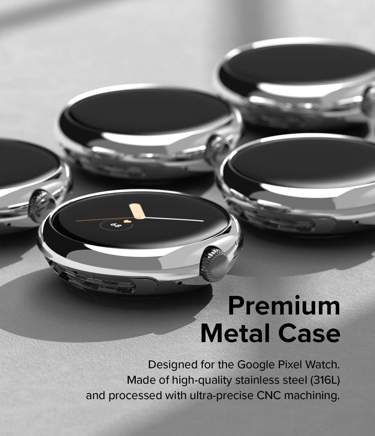 Bezel Styling Google Pixel Watch 2 silber