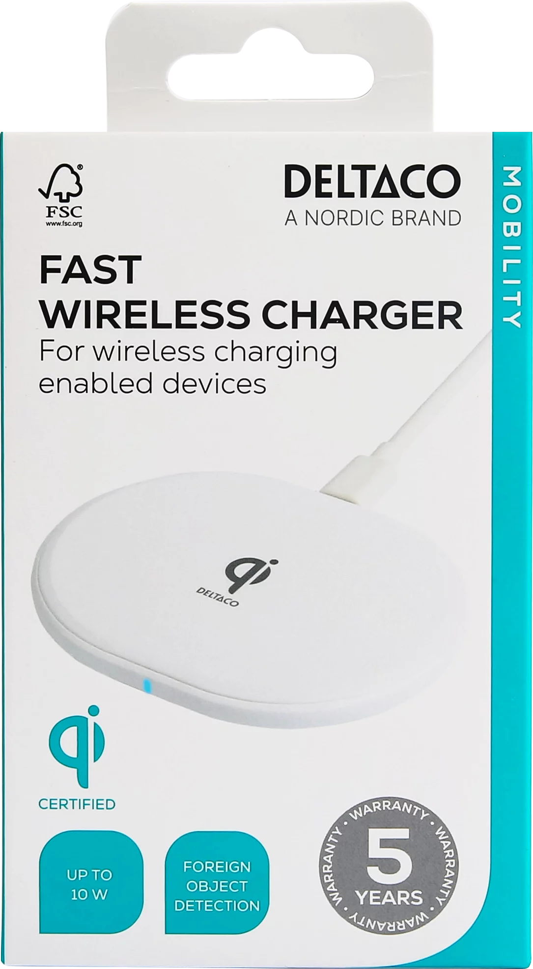 Qi Wireless Charger Ladestation 10W weiß
