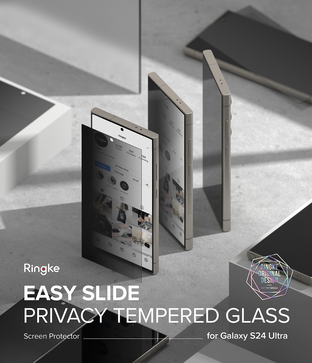 Easy Slide Privacy Glass (2 Stück) Samsung Galaxy S24 Ultra