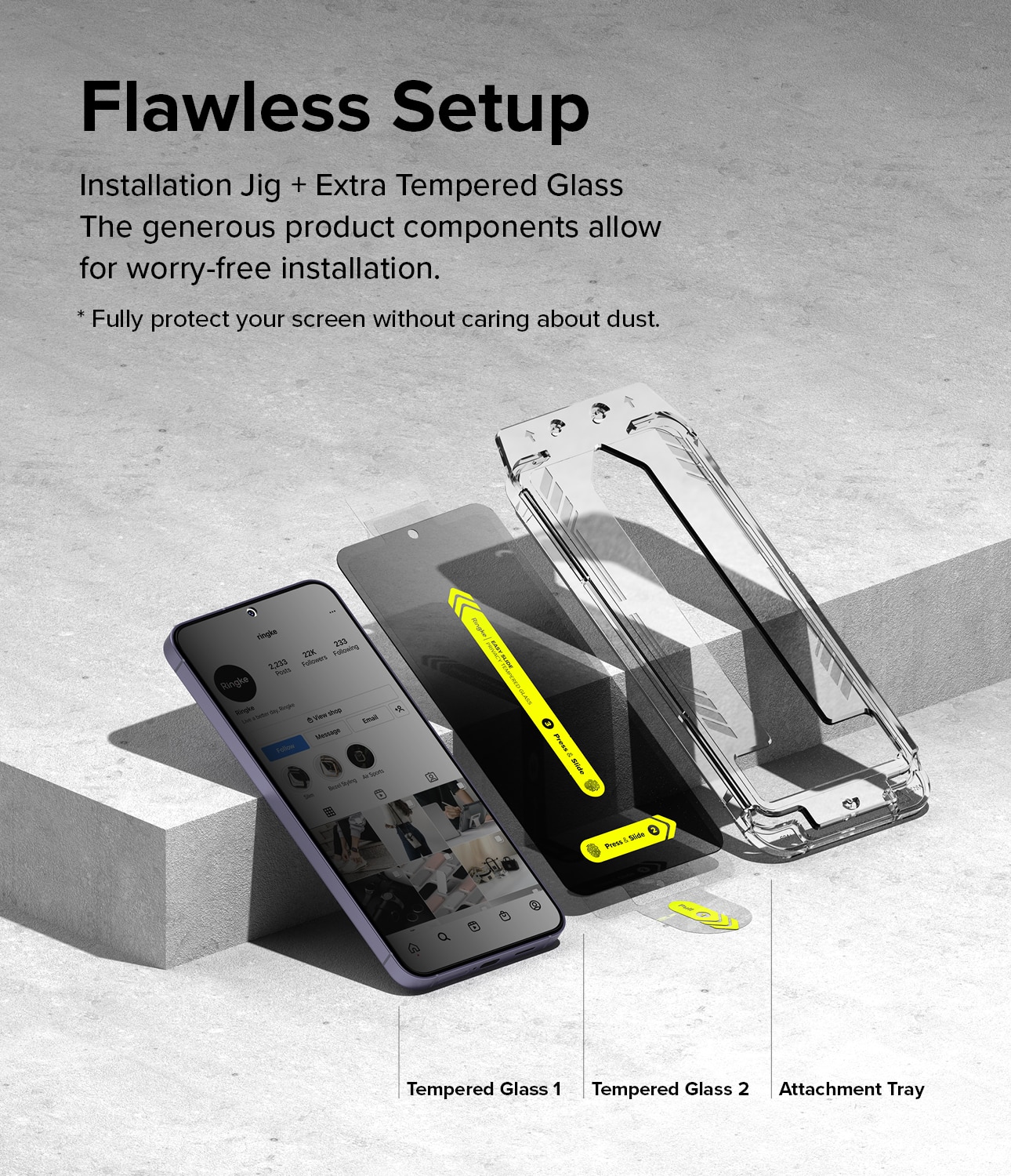Easy Slide Privacy Glass (2 Stück) für Samsung Galaxy S24 Plus