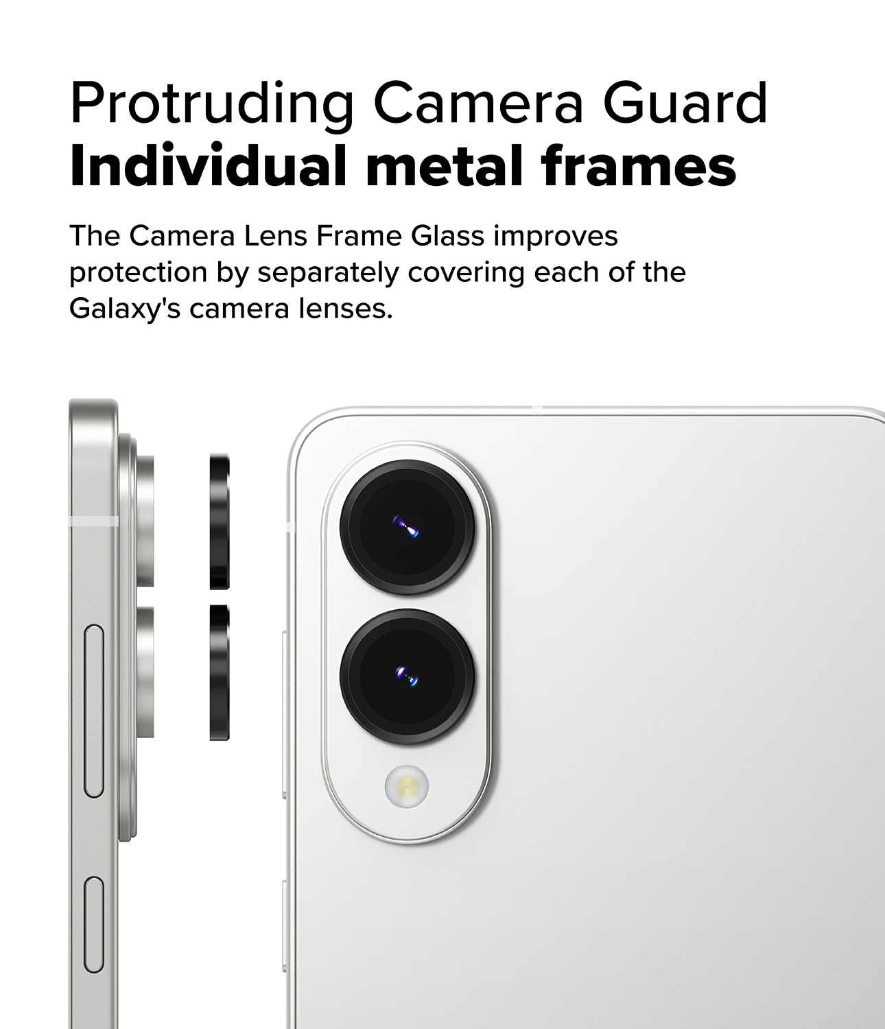 Camera Lens Frame Glass (2 Stück) Samsung Galaxy S25 Edge Black