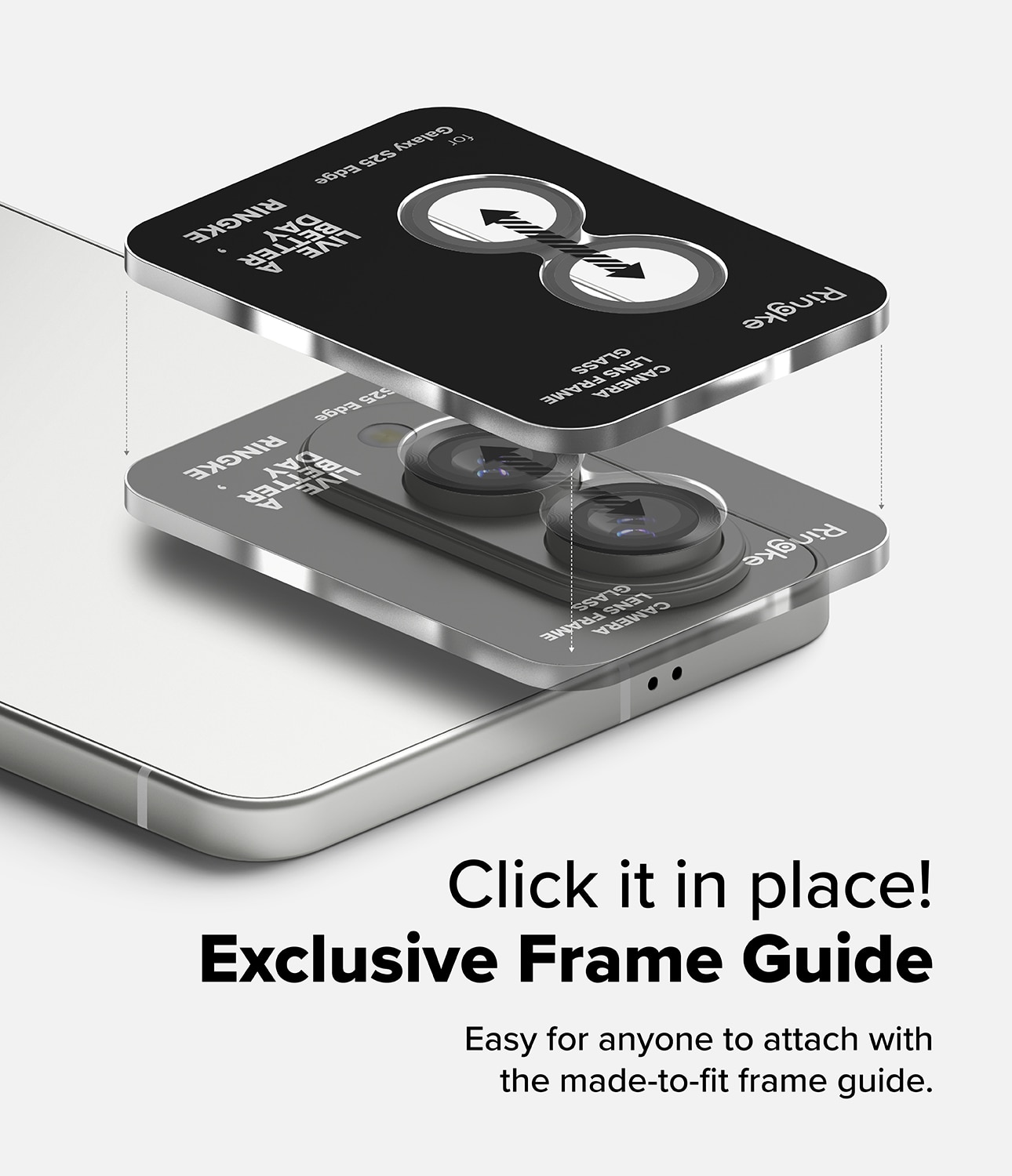 Camera Lens Frame Glass (2 Stück) Samsung Galaxy S25 Edge Black
